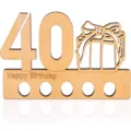 Wooden 40th birthday money gift holder cash holder party decoration wood craft supply - Number 40