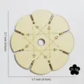 Hölzerne Kumihimo Scheibe rundes Armband Webplatte DIY geflochtenes Handwerkzeug 9.5cm - Stil B / 1 Stück (Durchmesser 9.6cm)