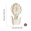 Hölzernes DIY 3D Blumen Puzzle Bastel Deko, unfertiges Malerei Blumenmodell 10 cm lang - Stil A