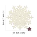 Holz Rohling Weihnachts Schneeflocke Ornament DIY unvollendeter Baumhänger Anhänger - Schneeflocke Stil 3 (LT395-3) / 10er Pack