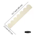 Unfinished wooden scalloped trim molding for DIY wall cabinet shelf edge decoration 40cm - Style C Wave Trim / 1 Piece (40x6.5x0.3cm)