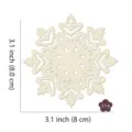 Hölzerne Schneeflocke Christbaumschmuck Deko Anhänger zum Basteln Weihnachten 8cm - Schneeflocke Stil 4 (LT395-4) / 10er Pack