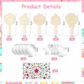 Kinderen houten fee spiegel knutselset met verschillende vormen en strass stickers. - Cake Spiegel / 10 Stuks + 2 Vel Pruim Strass