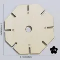 Wooden Round Kumihimo Disk Bracelet Braiding Board 8cm DIY Craft Tool for Jewelry Making - Style E
