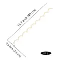 Unfinished wooden scalloped trim molding for DIY wall cabinet shelf edge decoration 40cm - Style F Wave Trim