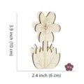 Hölzerne 3D-Blumen-Bastelarbeit DIY unbemalte botanische Tischdeko Modellvariante - Stil D