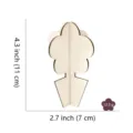 Unfinished wooden 3D flower DIY craft ornament, unpainted floral desktop decor for kids and adults. - Style E