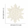Wooden snowflake Christmas tree hanging ornament blank DIY wooden pendant decoration size 8cm - Snowflake Style 7 (LT395-7) / 10 Pieces/Pack