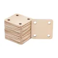 24pcs cartes de tissage carrees en bois vierges, cartes de metier a tisser a 4 trous. - 12 Pièces (4.95x4.95cm) / Bois Naturel