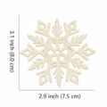 Wooden Christmas snowflake ornament size chart, 3.1x2.9 inch DIY hanging decor piece. - Snowflake Style 8 (LT395-8) / 10 Pieces/Pack