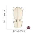 Wooden 3D tulip flower craft DIY unpainted blank wooden ornament model specification size display - Style F