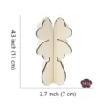 Unfinished wooden 3D flower craft DIY painting decor with dimension 4.3x2.7 inch - Style G
