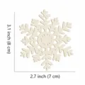 Wooden snowflake ornament size variant, natural wood hanging Christmas tree decor item. - Snowflake Style 9 (LT395-9) / 10 Pieces/Pack