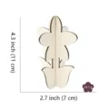 Wooden DIY 3D flower craft decoration, unfinished paintable floral art model for kids. - Style H