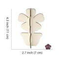 Wooden 3D DIY flower puzzle craft unpainted natural wood ornament size 4.3x2.7 inch display - Style I