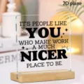 Plaque acrylique carrée décoration de bureau avec socle en bois citation inspirante - 69 / 10*10*0.3（单个亚克力片）