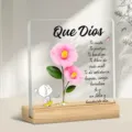 Décoration de bureau en acrylique avec socle en bois citation espagnole cadeau déco. - 130 / 10*10*0.3（单个亚克力片）