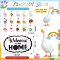 Gans Willkommensschild und 15 saisonale Icons Set mit detaillierter Größentabelle für Zuhause. - 15 Symbole Plakette / 15-teiliges Set