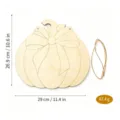 Unfinished wooden pumpkin hanging sign DIY craft with bow and rope for home holiday decor. - Pumpkin Bow Style (Model C) / 1 Piece/Pack (With Rope)