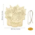 Wooden welcome sign autumn pumpkin sunflower hanging plaque DIY craft home door decor - Sunflower Pumpkin Style (Model K) / 1 Piece/Pack (With Rope)