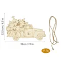 Halloween wooden truck hanging decoration with pumpkin, tombstone and rope DIY piece - Halloween Truck Style (Model O) / 1 Piece/Pack (With Rope)