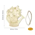 Halloween wooden hanging sign DIY unpainted wood slice hollowed decor for door wall party - Skull Watering Can Style (Model P) / 1 Piece/Pack (With Rope)