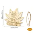 Wooden Thanksgiving turkey leaf hanging sign DIY wood slice decoration with twine rope 20x22cm - Turkey Maple Style (Model R) / 1 Piece/Pack (With Rope)