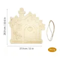 Wooden Christmas gingerbread house hanging ornament with twine for DIY holiday home decor. - Gingerbread House Style (Model X) / 1 Piece/Pack (With Rope)