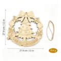 Wooden Christmas tree wreath hanging sign with bow and bird, natural wood slice decor variant - Christmas Tree Bird Style (Model Y) / 1 Piece/Pack (With Rope)