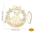Christmas wooden snowman wreath hanging ornament with rope for holiday home door decoration. - Christmas Snowman Wreath Style (Model Z) / 1 Piece/Pack (With Rope)