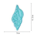 Blue seashell embroidery patch, cute sea shell DIY accessory for phone cases, bags and clothing. - Conch (DW9204-1) / 1 Piece/Pack