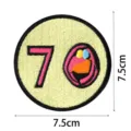 Round embroidered patch badge DIY clothing jacket decorative applique 7.5cm diameter - DW9082-1