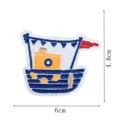 Marine sailor boat embroidery patch, DIY decorative clothing accessories, iron-on patch. - Boat (DW9204-2) / 1 Piece/Pack