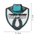 Embroidered cowboy hat horseshoe patch badge iron on clothing accessory clothing decoration. - Shield Horseshoe (DW9811-23)