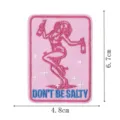 Toppa ricamata ragazza danzante retro rosa termoadesiva decorazione giacca vestiti - Toppa Ricamata Ragazza Rosa (DW9805-15)