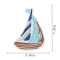 Sailboat embroidery patch diy clothing accessories decorative clothing sticker badge - Sailboat (DW9204-3) / 1 Piece/Pack