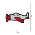 Cute cartoon airplane embroidered patch for DIY clothing, bags, and shoes decoration. - DW9205-3 Heat Seal Glue