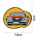 Classic retro car embroidered patch iron on clothing badge decorative applique 7.8x6cm - DW9082-6