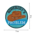 Embroidered cowboy hat patch round cloth badge iron on badge DIY clothing accessory 7cm. - Round Cowboy Hat (DW9811-22)