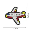 Cute cartoon airplane embroidery patch iron-on clothing accessory decorative patch design - DW9205-7 Heat Seal Glue