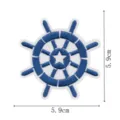 Marine sailor ship wheel embroidery patch DIY clothing accessories iron on badge appliques - Steering Wheel (DW9204-12)
