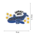 Cute cartoon airplane embroidered patch for clothing bags and shoes decoration item - DW9205-9 Heat Seal Glue