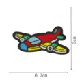 Colorful cartoon airplane embroidered patch detail, cute DIY clothing accessory sticker. - DW9205-10 Heat Seal Glue
