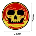 Music skull embroidered patch for jacket clothing DIY decorative cool rock punk badge - DW9082-15