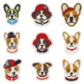Cute dog cartoon embroidery patches set, perfect for jackets jeans DIY repair badges. - 9 Pieces Set