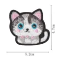 Magnifique patch brodé chat thermocollant accessoire vêtement DIY appliqué détail - Écussons Brodés Chat Cartoon(DW9288-3)
