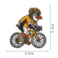 Süßes Tier auf Fahrrad Bestickter Aufnäher Bügelbild für Kleidung, Hüte und Taschen. - Pinguin Radfahren / 1 Stück/Packung