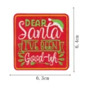 Christmas Santa embroidered patch decorative badge for clothing apparel accessories detail view - DW9813-2