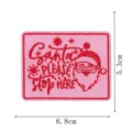 Retro Christmas Santa embroidered cloth patch for clothing, hats, bags, and holiday decor. - DW9813-3