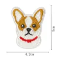 Cute Corgi dog embroidery patch, DIY clothing repair badge for jeans and backpacks. - Style 8 (DW9285-8)